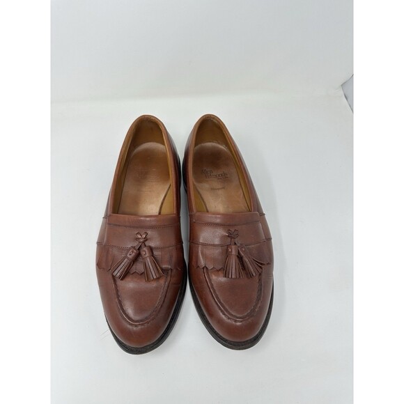 Allen Edmonds Newport Leather Tassel Loafers Brown Dress Shoes Mens Size 10 - Picture 5 of 9